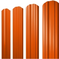 Штакетник Twin фигурный 0,45 PE RAL 2004 оранжевый - Материалы для кровли фасада забора и сада в Кирове