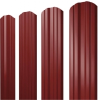 Штакетник Twin фигурный 0,45 PE RAL 3011 коричнево-красный - Материалы для кровли фасада забора и сада в Кирове
