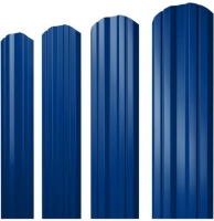 Штакетник Twin фигурный 0,45 PE RAL 5002 ультрамариново-синий - Материалы для кровли фасада забора и сада в Кирове