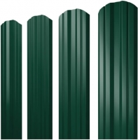 Штакетник Twin фигурный 0,45 PE RAL 6005 зеленый мох - Материалы для кровли фасада забора и сада в Кирове